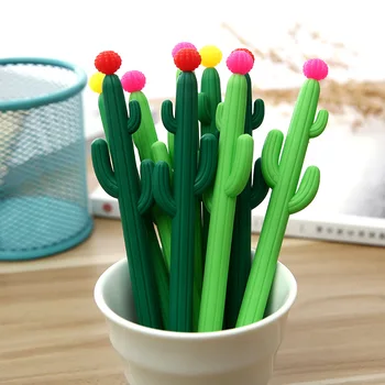 1 бр. Корейски канцеларски материали, гел писалка Сладък Kawaii Cactus, дръжка за офис и училищни консумативи, нов креативен подарък, случайни превози