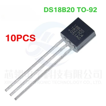 10 бр./лот, Електронен чип DS18B20 TO-92, 18B20, чипове, Датчик за температура, IC 18b20, сам electronic