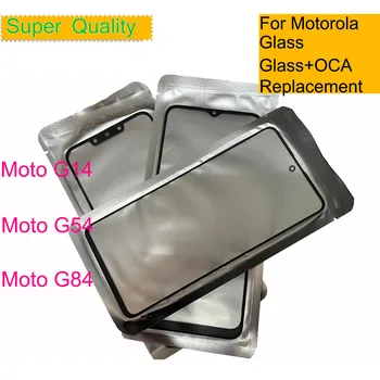 10 бр./лот За Motorola Moto G14 G54 G84 Сензорен Екран Предната Външна Стъклен Панел Обектив Стъкло С Подмяна на OCA