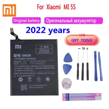 2022 година 3200 ма 100% оригинална батерия за мобилен телефон Xiaomi Mi 5S Mi5s BM36 + инструменти