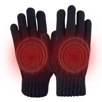 Crochet ръкавици, ръкавици за сензорен екран, Ветроупорен зимните топлинни ръкавици, Мини, с нагревател за ръце, топли топлинни ръкавици за студено време