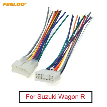 FEELDO Авто радио 1 бр., 12-пинов штекерный конектор за свързване на кабели за аудио плеър Suzuki Wagon R, адаптер за окабеляването