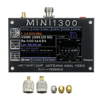 HAMGEEK Mini1300 Анализатор Антени HF VHF UHF 0,1-1300 Mhz с 4.3 