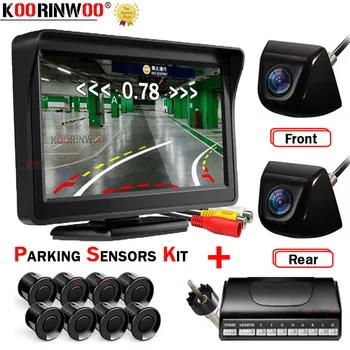 Koorinwoo Динамични траекторные камера за автомобили Парктроники Сензори за паркиране 8 с предна камера Система за помощ при паркиране
