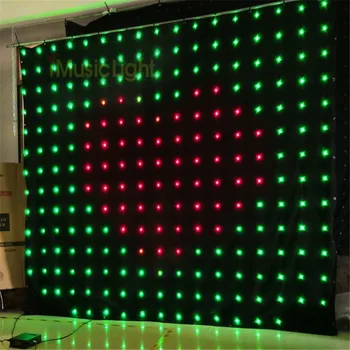Led плат P18 3Mx7M DMX Vision LED Curtain Видеодисплей Мек RGB LED Curtain Screen DJ LED Осветление MotionSetLED
