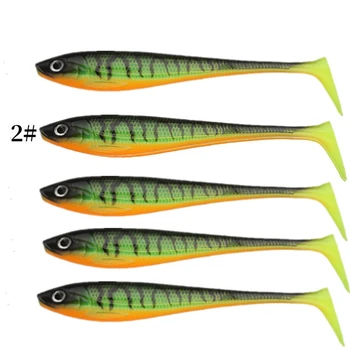 Luya Фалшива Примамка Soft Swimbait T-Fish tail Цветни 3d Рибешки Очи Риболовни Аксесоари Фалшива Примамка Пластмасов За Улов на Костур 4 Цвята
