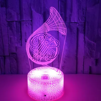 Nighdn Валдхорна, лека нощ 3D Оптична Илюзия Лампа с 7 Променящи Цвета Ночником Начало Декор за Коледни Подаръци за Деца