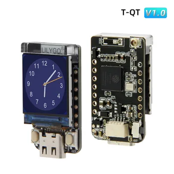 T-QT V1.0 ESP32-S3 GC9107 0,85 Инчов LCD дисплей Такса за разработка на модул WIFI Bluetooth Пълноцветен IPS 128*128 Екран