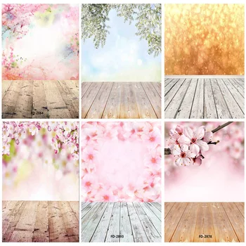 ZHISUXI Винил фонове, за снимки на поръчка, подпори, Пролетта цъфти, Лъскава, клон на дървена фон, NY-35