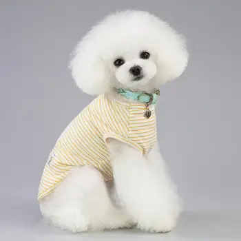 Блузи с качулка, за кучета; Памучен облекла, лента, за кучета и котки; Жилетка с принтом бяла мечка и на кученце с кръгло деколте; пуловер за двукраки домашни любимци