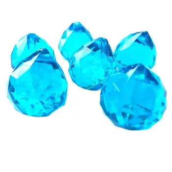 Високо качество, 6 бр./лот, 20 мм, кристални осветителни топки (свободни пръстени за скокове) Кристален полилей, разнообразни детайли на обхвата, стъклени висулки