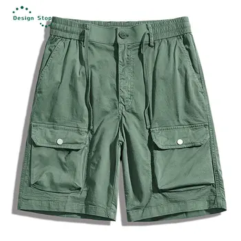 Висококачествени мъжки къси панталони-карго с множество джобове за летен къмпинг, ежедневни облекла