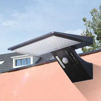 Външни слънчеви стенни лампи с интелигентен зондированием 3-Режимная USB зареждане Задния двор Гараж Вила Външен Водоустойчив стенен лампата на предната веранда