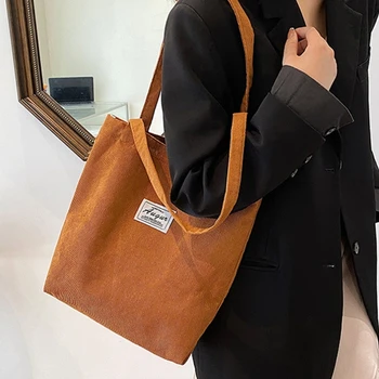 Дамски вельветовые чанти за пазаруване през рамо за еднократна употреба, ежедневна чанта за партита на открито, дамска чанта, чанта с организатора на бутоните