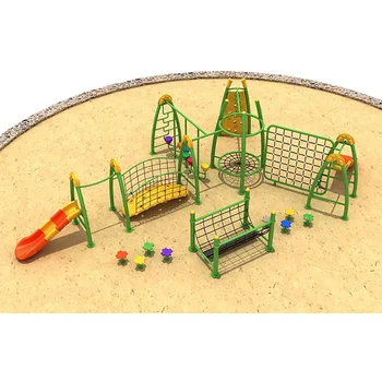 Детска площадка за физическо възпитание в парка, мрежа за градинска площадка