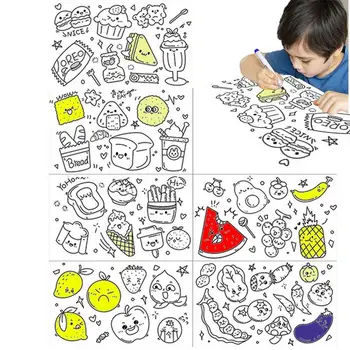 Детски ролка за рисуване 11811,8 инча, стоки за творчество за деца, Лепкава забавни играчки за деца, ролка артистична хартия, детски бои