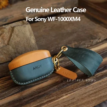 Естествена Кожа За SONY WF-1000XM5 Case Луксозни Калъфи От Естествена Кожа Ръчно изработени, Ръчно изработени wf 1000xm4 Cover Bluetooth За слушалки