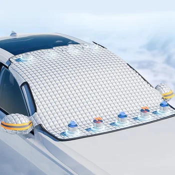 За Volvo XC60 2018 2019 2020 2021 2022 2023 Много Дебела Магнитна защита от замръзване на колата, защита от сняг, слънчеви сенници за предното стъкло
