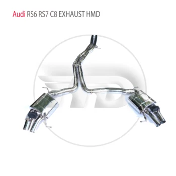 Изпълнението на изпускателната система HMD от неръждаема стомана Catback за Audi RS6 RS7 C8 Автоматична замяна на Промяна на електронния клапан