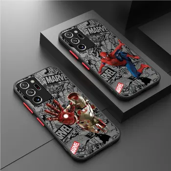 Калъф за Samsung Galaxy Note 10 S23 S21 Note 20 10 Ultra Plus 8 9 S22 S20 S21 Plus Marvel Spiderman Железния Човек Мека Корица