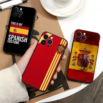 Калъф за мобилен телефон с испански флаг за Iphone 12ProMax 11 13 14 Pro Xs Max Mini Xr X 7 8 6 6s Plus Funda Cover