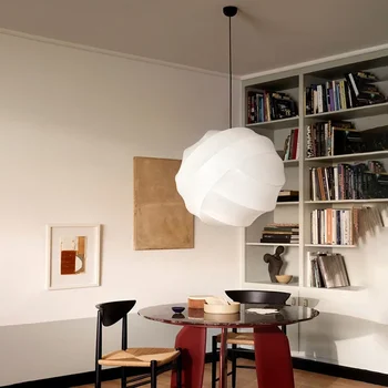 Коприна led полилей Wabi Sabi в скандинавски стил, за хол, трапезария, спални, аксесоари за дома, окачена лампа, модерен минималистичен окачен лампа