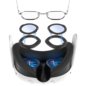 Магнитен пръстен за защита на рамки лещи от синя светлина, защитата VR обектив, съвместим с VR-обектив Meta Quest 3.