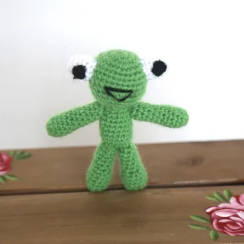 Мека играчка-жаба Амигуруми, подпори за фотосесия на новородено, подарък с дизайн на кукла-жаби за новородено, Коледен подарък за бебе