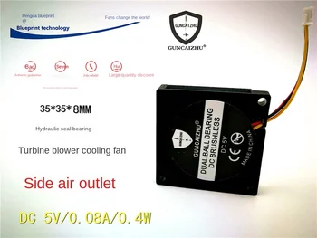 Миниатюрен страничния вентилатор за охлаждане на турбината Mute 3508 с гидроприводом 3,5 см 5v0. 08A