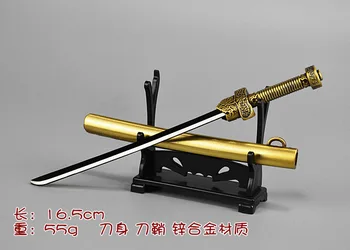 Миниатюрни оръжия от сплав 1/6, черното злато, модел на древен нож, играчка-войник, 12-инчов фигурка в наличност