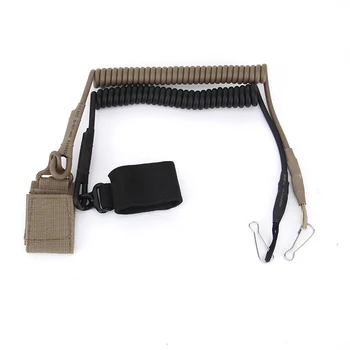 Многофункционална бойна еластична верижка за ключове, Армейски фен, Молле, Колан и раница, Пружина на застрахователното въже