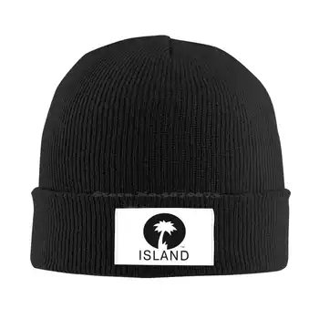 Модерна шапка с логото на Island Records, висококачествена бейзболна шапка, вязаная капачка