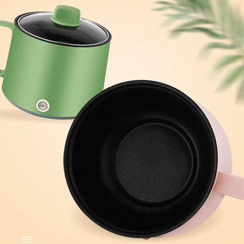 Мултифункционална електрическа печка Hot Pot Ориз Мини-електрическа машина за приготвяне на храна Двупластова тиган с незалепващо покритие