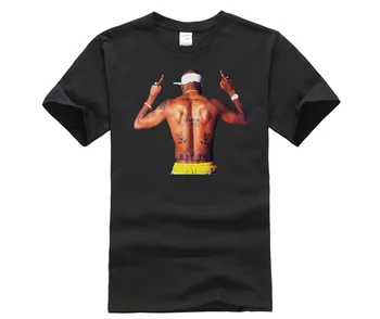 Мъжка тениска С Принтом На Ръкава Мъжки Нова Стилна Тениска С Кръгло деколте на Nadia 2Pac Рап Urban в стил Хип-Хоп за мъже