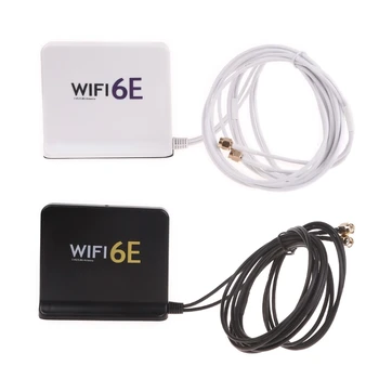 Ненасочена антена WiFi за WiFi 6E с удлинительным кабел 1,5 м за маршрутизатор Wi-Fi Dropship