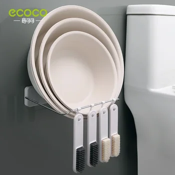 Органайзер за мивка Ecoco Стенен Многофункционален Кухненски Рафтове за съхранение на мивки Държач за тоалетна мивка с куки Аксесоари за баня