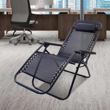 Плажен стол за нощуване на открито Офис стол за обедна почивка Шезлонг с нулева гравитацията Градинско кресло на терасата
