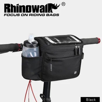 Предната чанта за велосипед Rhinowalk, чанта на волана, 4,5 л, водоустойчив мотор чанта със сензорен екран за телефон, топлоизолация за семейна вечеря на открито