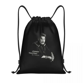Раница Johnny Hallyday на съвсем малък, женски, мъжки раница за фитнес, сгъваема чанта за пазаруване от Франция Mucisian, чанта за пазаруване
