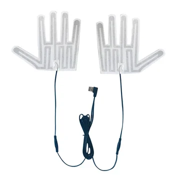 Ръкавици с USB-топъл басейн, топли зимни ръкавици с пет пръста, топло, электронагревательная филм, отопление лист за ръкавици за ски и колоездене