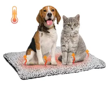 Самонагревающаяся котешка легло Загряващ мат постоянна температура за котки Моющаяся топло за котешки легла Водоустойчив Отразява топлината на тялото домашен любимец