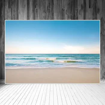 Спокоен, странично оттичане, фланец океана Плажни фонове, за снимки Летен Морски dawn Изгрев Слънце, ясно небе Пясъчен фон Фотографски портрет