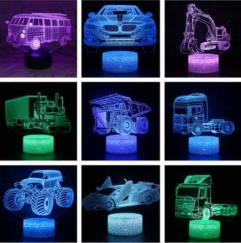 Стръмни автомобилни АНИМЕ-3D led ночники Supra, лампа за камион, цветни променящи се нощни осветителни тела, нощни лампи, декорация на дома, подаръци за рожден ден