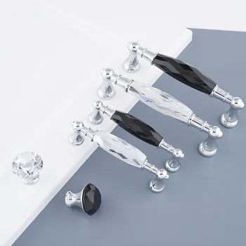 Химикалки от кристал diamond Химикалки от кристал стъкло чекмеджето на кухненския шкаф дръжки на Вратите на гардероба на кабинета Хардуер