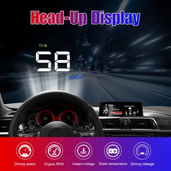 Централният дисплей Нова Актуализация Car LED HUD 3,5-инчов Скорост на OBDII универсална цифрова проектиране авто електроника