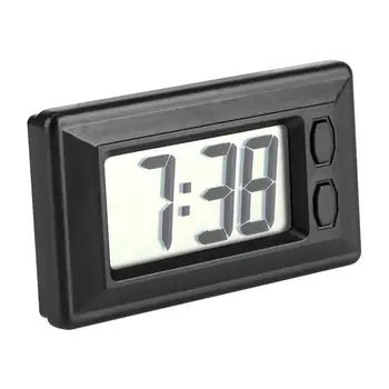 Цифров часовник на арматурното табло на автомобила Автомобилни цифров часовник, захранван с батерии, led малки цифров часовник на стената, показване на дата и час в колата
