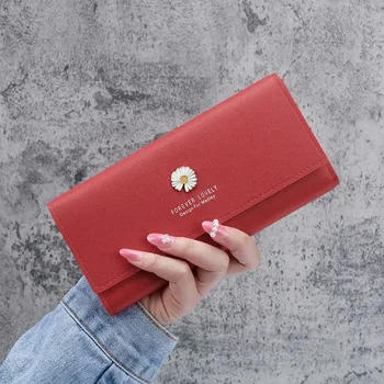 Чантата Нов дамски дълъг сгъваем портфейл Модерна чанта за карти, чанта за документи, просто малка чантата си голям капацитет